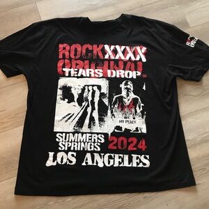 ROCK XXXX Tears Drop Los Angeles 2024 Graphic Tee - Black